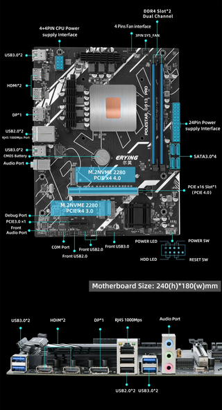 Placa Base M-ATX + i9 119980HK 4.7GHz integrado
