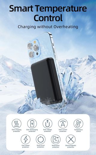 Batería externa carga inalámbrica magnética iPhone