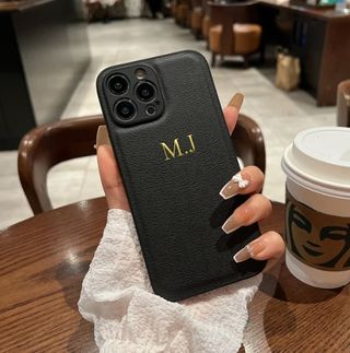 Funda personalizada iPhone cuero grabada