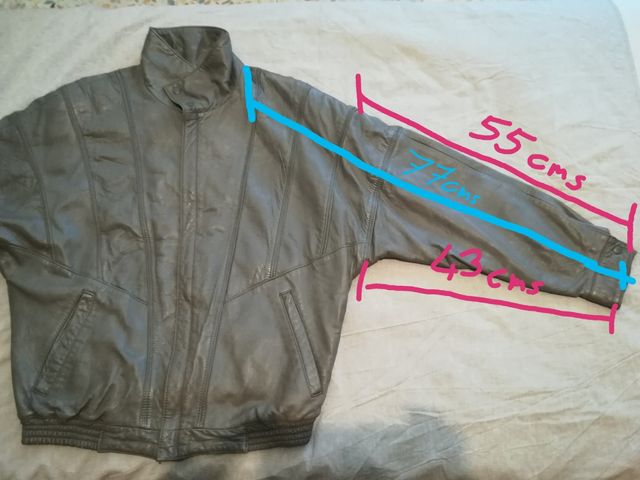 chaqueta piel ,talla xl,vintage,hay medidas