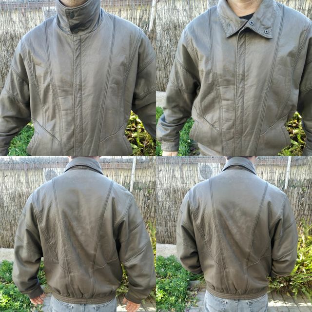 chaqueta piel ,talla xl,vintage,hay medidas
