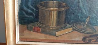 Antico quadro olio su tavola fine 800