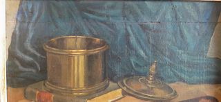 Antico quadro olio su tavola fine 800