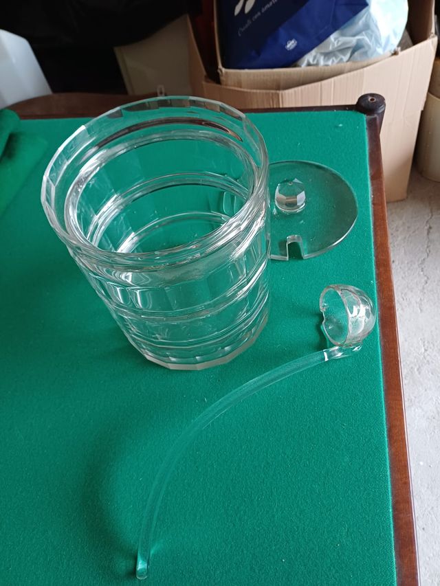 Vaso contenitore in cristallo