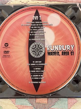 CDS Y DVDS BUNBURY MADRID AREA 51