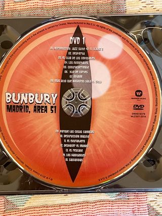 CDS Y DVDS BUNBURY MADRID AREA 51
