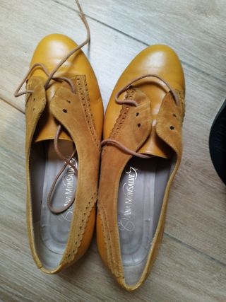 Zapatos piel amarilla T37