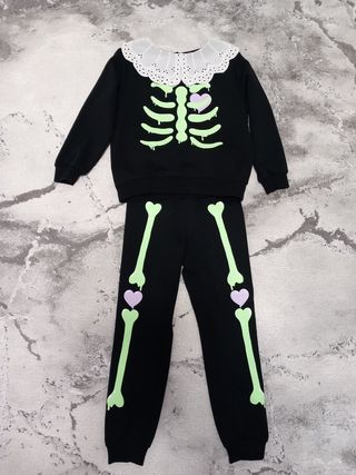 Disfraz de esqueleto niña talla 122