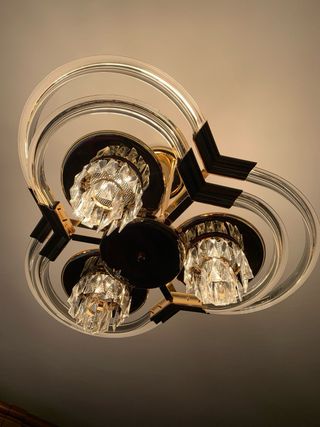 2 lamparas de cristal iguales