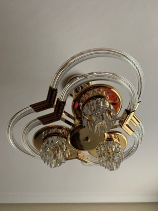 2 lamparas de cristal iguales