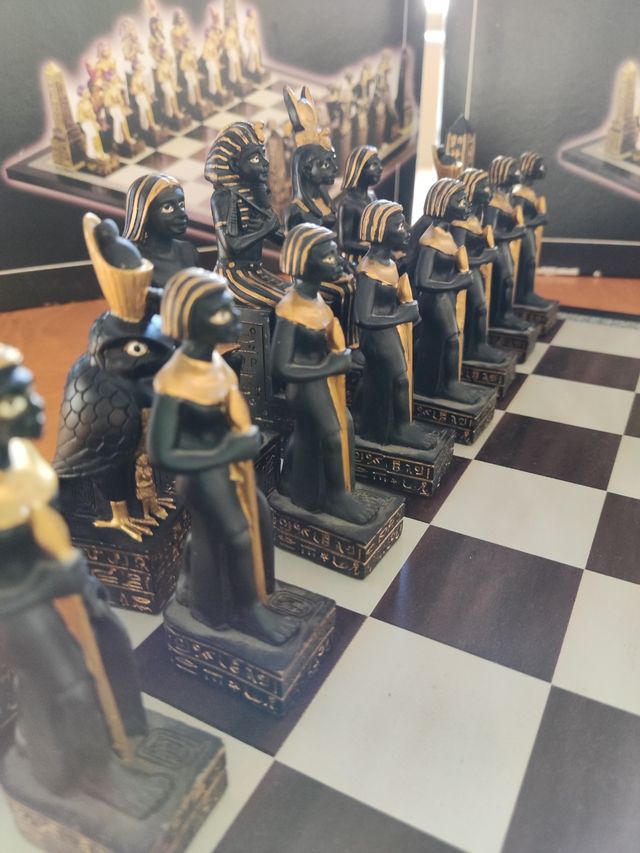 Ajedrez Egipto madera