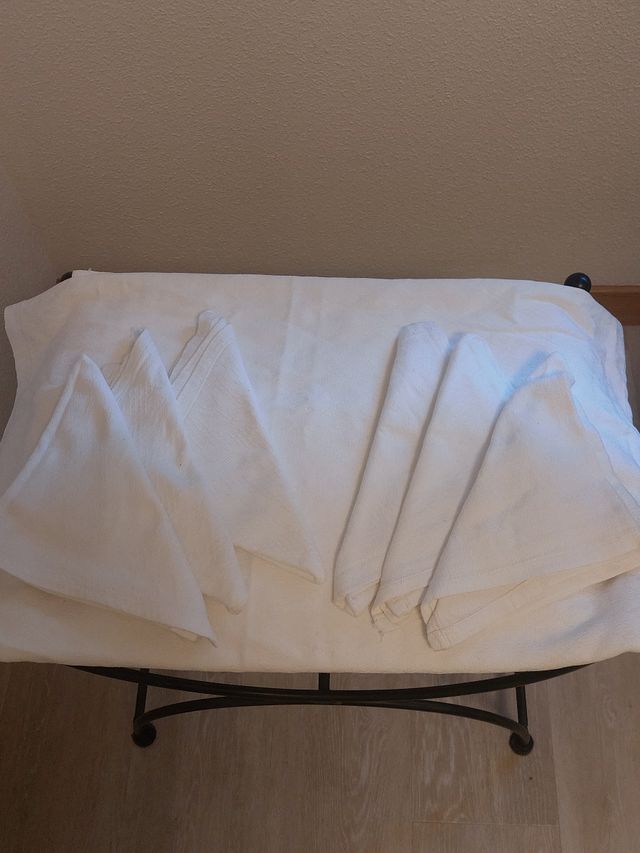 Manteleria blanca/6 servilletas