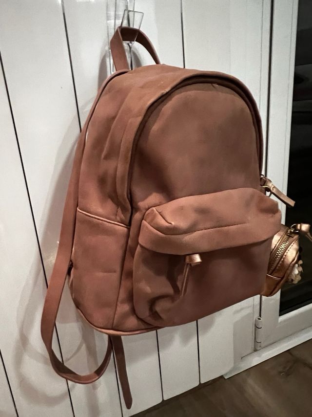 mochila piel melocoton