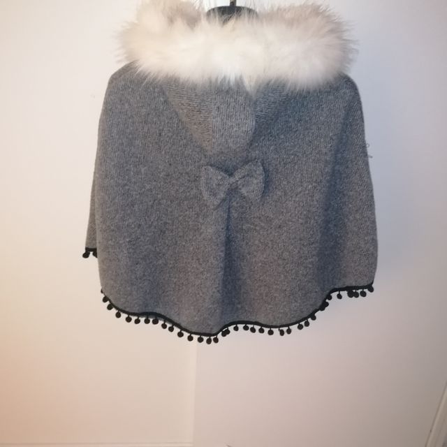 Poncho mantella bambina cappotto giacca 4/5/6