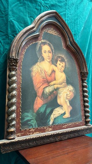 Virgen con Niño, lámina sobre tabla
