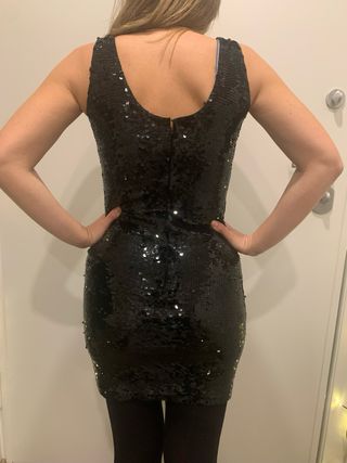 Tubino nero sartoriale paillettes