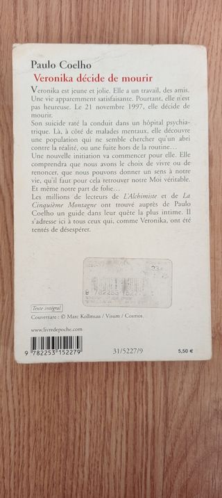 Veronike decide de mourir. Paulo Coelho