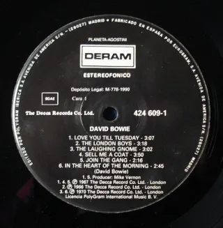 DISCO VINILO DAVID BOWIE - DAVID BOWIE 1990