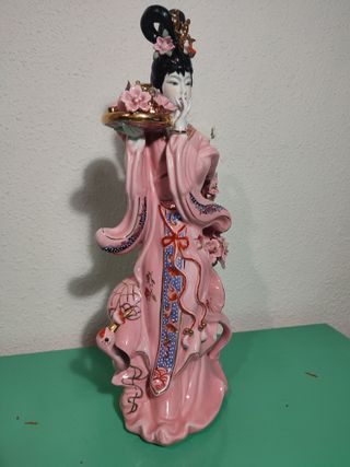 Geisha porcelana tradicional Rosa