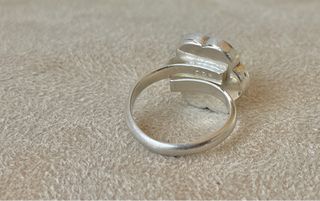 Anillo espiral flor de la vida madreperla