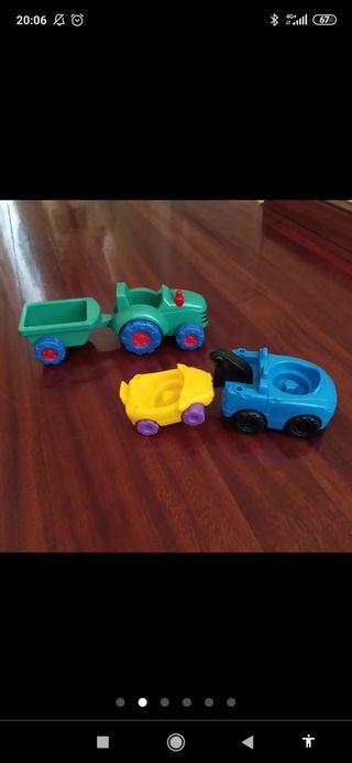 Grúa y tractor con remolque. Fisher Price