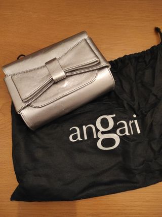 Bolso fiesta piel plata