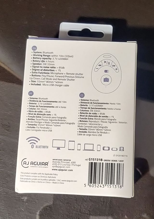 Coluna de som portátil bluetooth nova