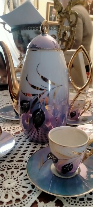 Antiguo juego de té o café porcelana