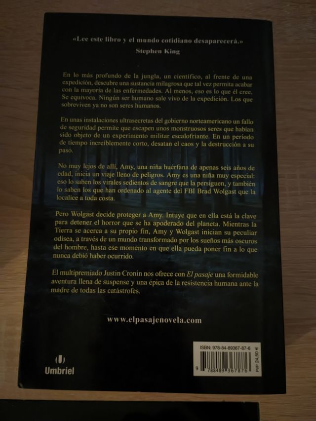 EL PASAJE - JUSTIN CRONIN - LIBRO