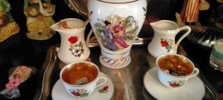 Antiguo juego de té o café oriental