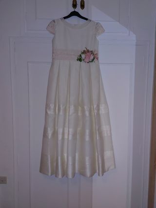 Vestido comunión con cancan y tocado