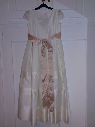 Vestido comunión con cancan y tocado