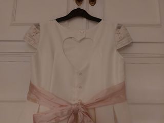 Vestido comunión con cancan y tocado