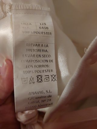 Vestido comunión con cancan y tocado