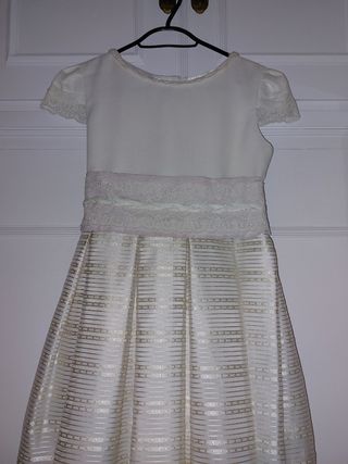Vestido comunión con cancan y tocado