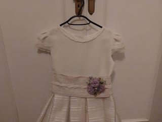 Vestido comunión con cancan y tocado