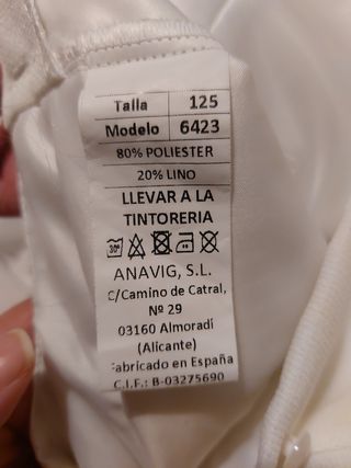 Vestido comunión con cancan y tocado