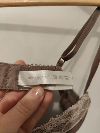 Sujetador encaje marrón