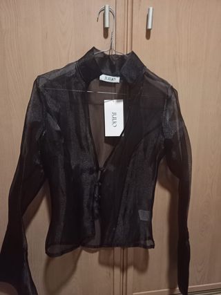 Camisa de organza transparente