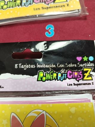 16 tarjetas invitación supernenasZ