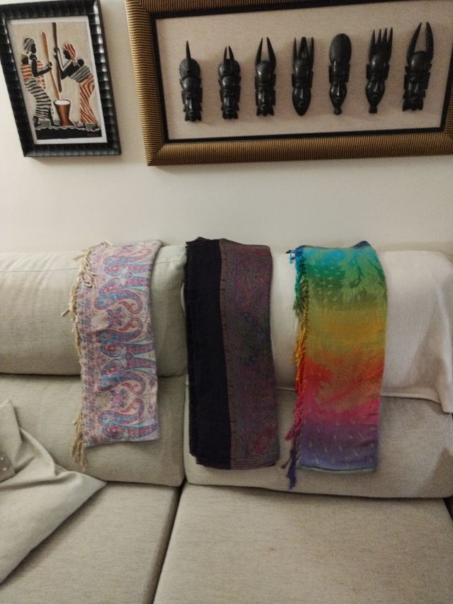 3 PAÑUELOS PASKMINA ÍNDIA