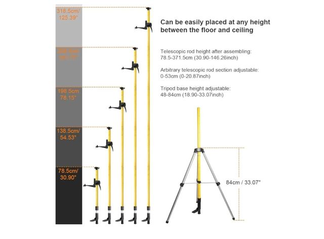 Bosch grl 400h + GR 500 + TRIPODE 3.7 m.