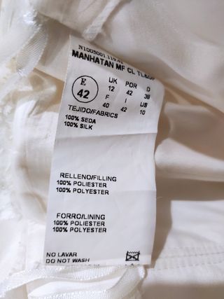 VESTIDO NOVIA SEDA T.40/42