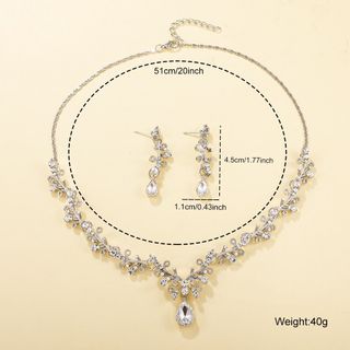 Conjunto de joyas de novia de Circonitas Brillante