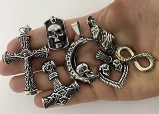 41 ANILLOS CALAVERAS PULSERAS COLGANTES ACERO INOX