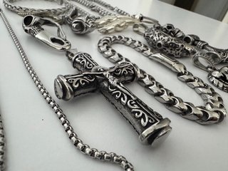 41 ANILLOS CALAVERAS PULSERAS COLGANTES ACERO INOX