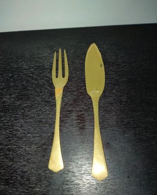 Bronce antiguos cubiertos gran tamaño Ingleses