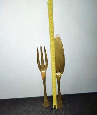 Bronce antiguos cubiertos gran tamaño Ingleses