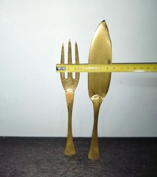 Bronce antiguos cubiertos gran tamaño Ingleses