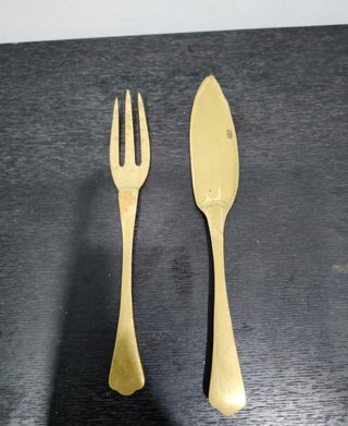 Bronce antiguos cubiertos gran tamaño Ingleses